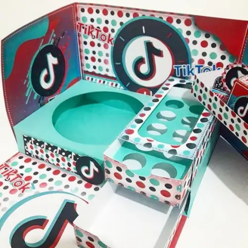 Arquivo de corte Caixa Cenário - Tik tok *STUDIO/PDF