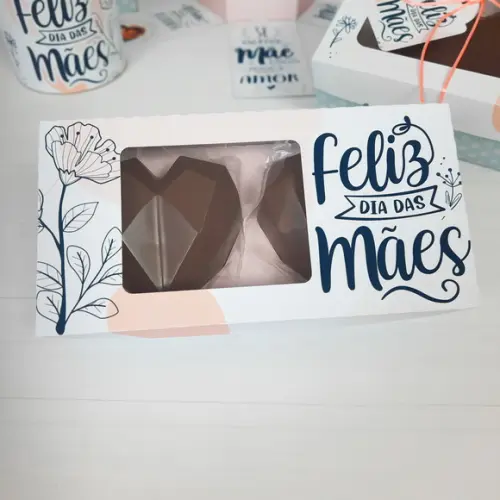 Arquivo de Corte Caixa coração Lapidado - Dia das Mães