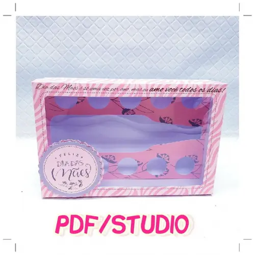 Arquivo de corte Caixa Dia das Mães Studio/PDF