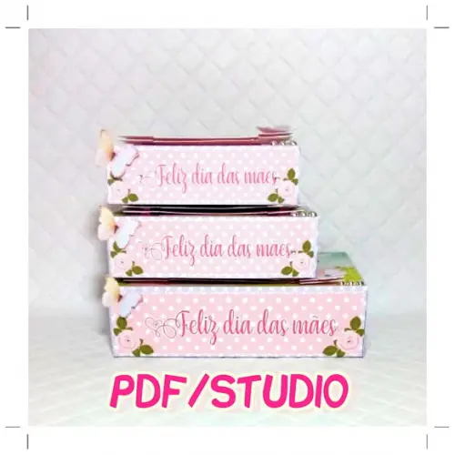 Arquivo de corte Caixa doces Dia das Mães *Studio/PDF