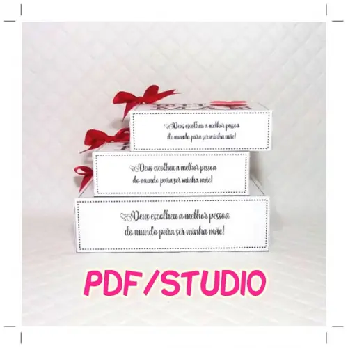 Arquivo de corte Caixa doces Dia das Mães *Studio/PDF