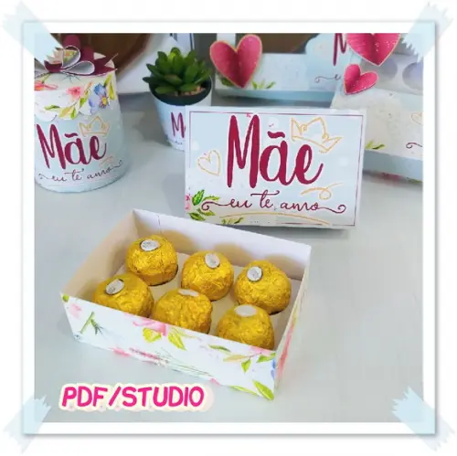 Arquivo de corte Caixa doces Dia das Mães *Studio/PDF*