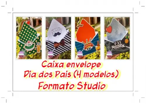 Arquivo de corte Caixa envelope Dia dos pais *Studio