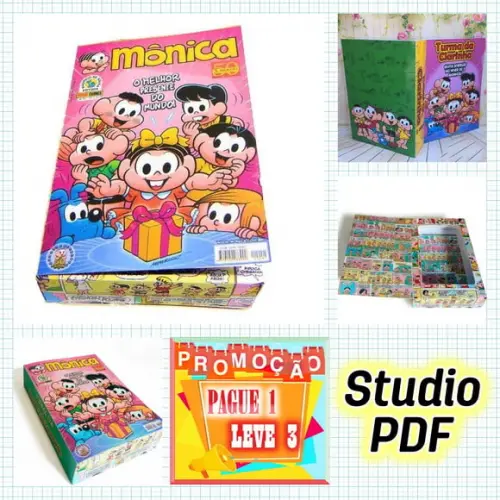 Arquivo De Corte Caixa Gibi Turma Da Mônica *studio/pdf