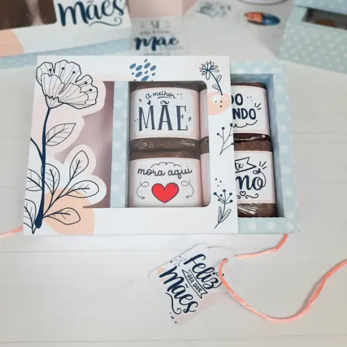 Arquivo de Corte Caixa para brownie - Dia das Mães