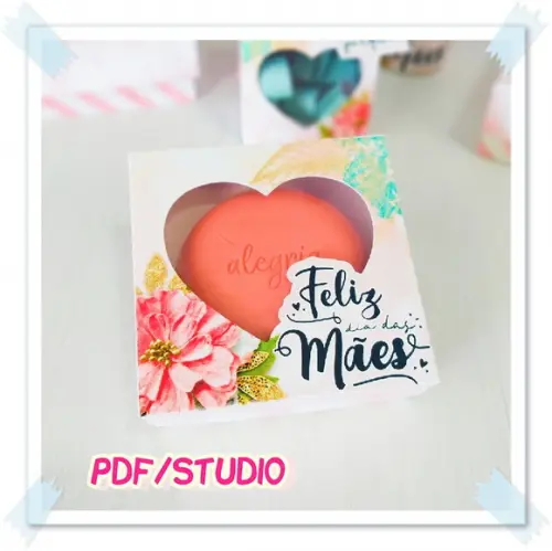 Arquivo de corte Caixa Sabonete Dia das Mães Studio/PDF