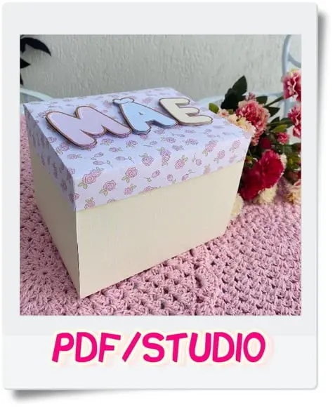 Arquivo de corte Caixa Surpresa- Dia das Mães Studio/PDF