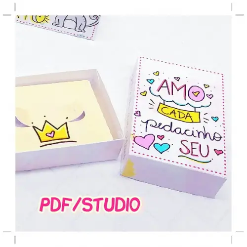 Arquivo de corte Caixas Joias Dia das Mães ***Studio/PDF