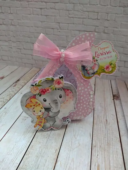 Arquivo de corte Chá de bebê Elefantinho rosa *Studio*