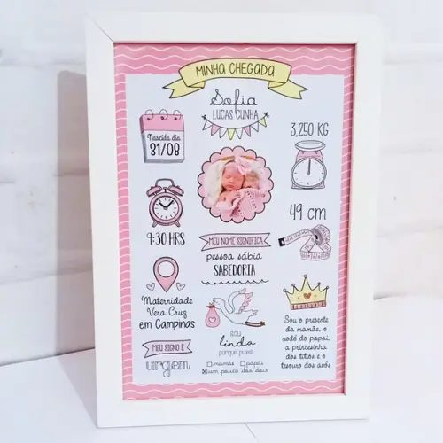 Arquivo de corte Quadro cheguei PNG