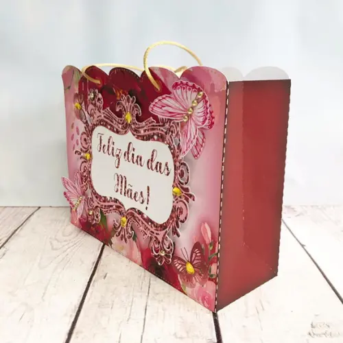 Arquivo de corte Sacola floral Mar - Dia das Mães Studio/PDF