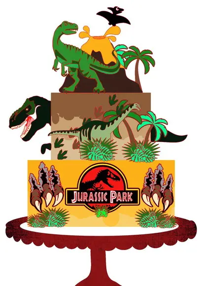 Arquivo de Corte Topo de Bolo Jurassic Park *Studio