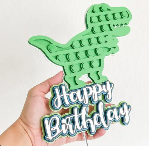 Arquivo de corte topo de bolo Pop It *Studio/SVG/EPS*