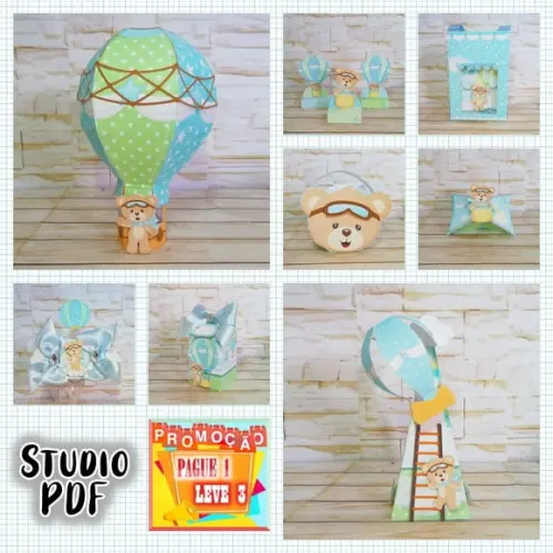 Arquivo De Corte Ursinho Baloeiro *studio/pdf