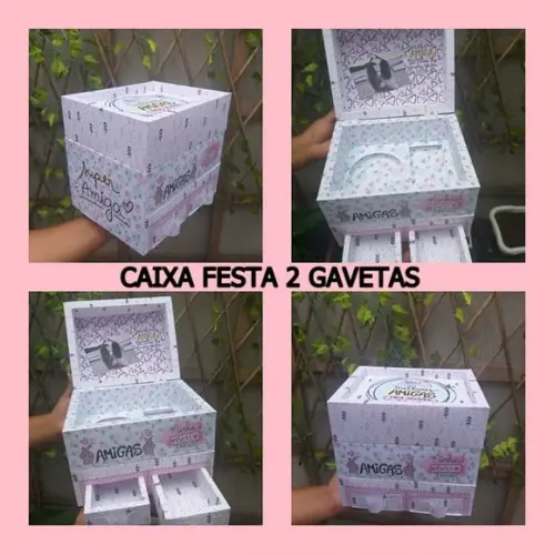 Arquivo Digital de Corte Festa na Caixa com 2 Gavetas pdf