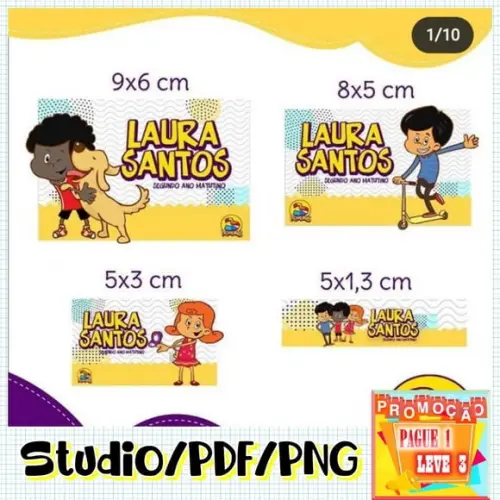 Arquivo Etiqueta Escolar 3 Palavrinhas