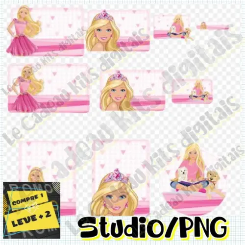 Arquivo Etiqueta Escolar Barbie