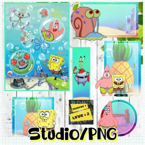 Arquivo Etiqueta Escolar Bob Esponja