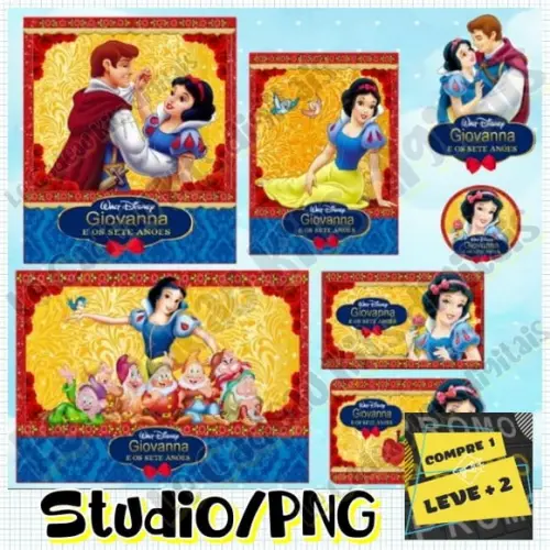 Arquivo Etiqueta Escolar Branca de Neve Clássica