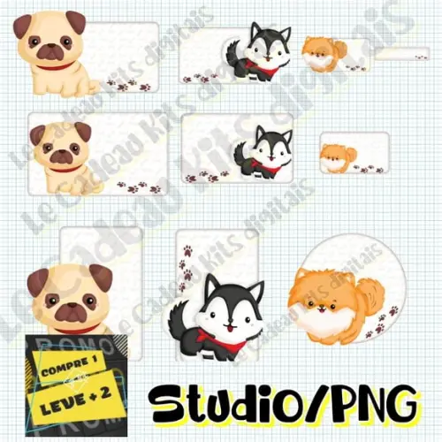 Arquivo Etiqueta Escolar Cachorro Pets