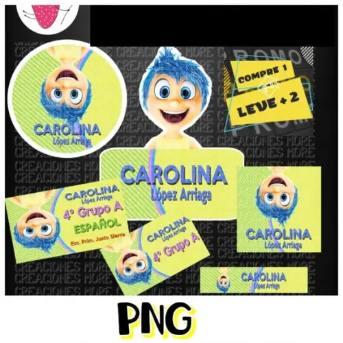 Arquivo Etiqueta Escolar Divertida Mente Divertidamente