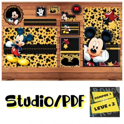 Arquivo Etiqueta Escolar Mickey