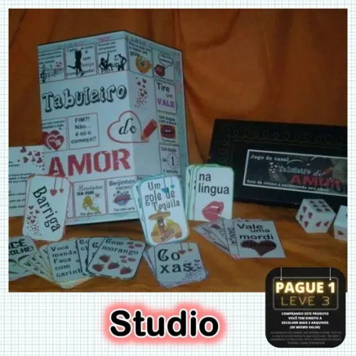 Arquivo Jogo Tabuleiro do Amor Dia dos namorados *Studio