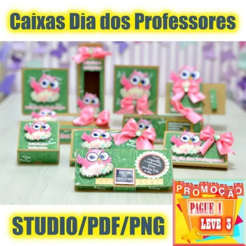 Arquivo Kit Caixas Dia dos Professores *Studio/PDF/PNG*