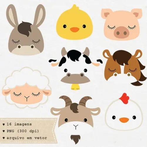 Kit digital Animais da fazenda