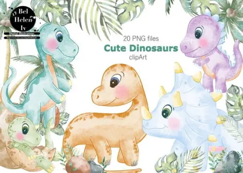 Kit digital Dinossauro - Cute - baby