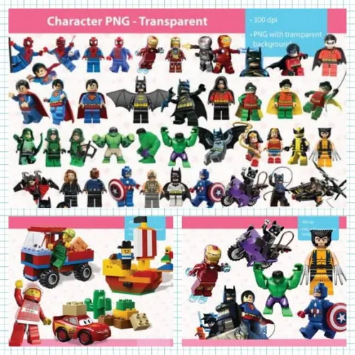 Kit Digital Lego Super Herois (85 arquivos)
