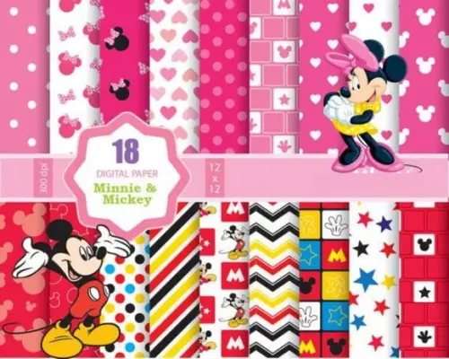 Kit Digital Minnie e Mickey
