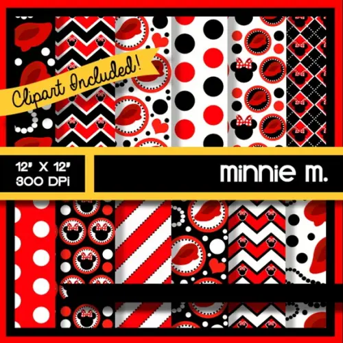 Kit digital Minnie Vermelha