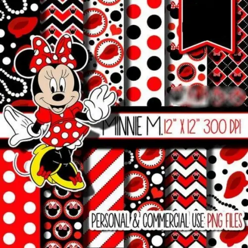 Kit digital Minnie Vermelha