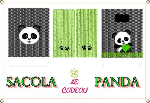 Arquivo de corte Sacola panda Studio/PDF