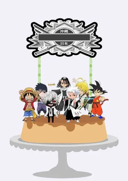 Arquivo de Corte Topo de Bolo Anime Studio/PDF