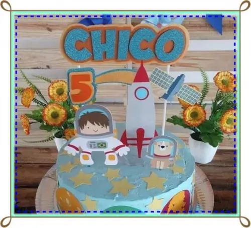 Arquivo de corte Topo de Bolo Astronauta Studio