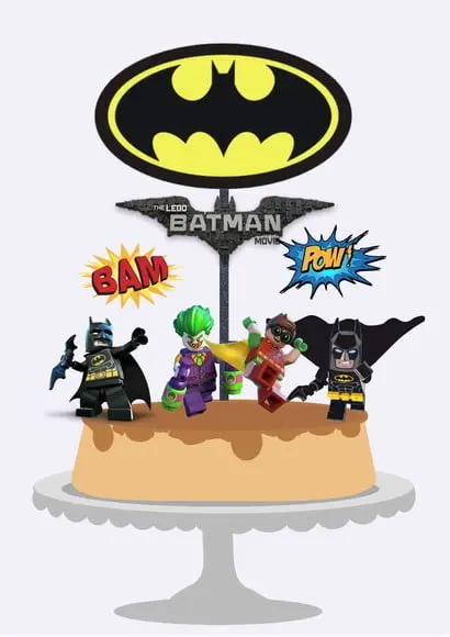 Arquivo de Corte Topo de Bolo Batman lego Studio/PDF