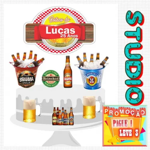 Arquivo de Corte Topo de Bolo Boteco Studio