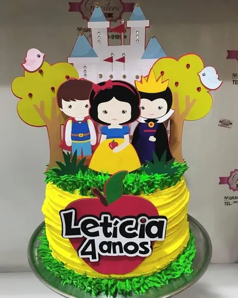 Arquivo de Corte Topo de Bolo Branca de Neve Cute Studio