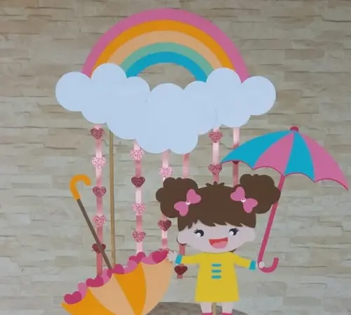 Arquivo de Corte Topo de Bolo Chuva de Amor Studio