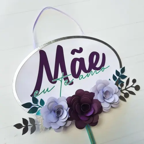 Arquivo de corte Topo de bolo Dia das Mães *Studio/PDF