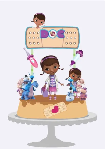 Arquivo de Corte Topo de Bolo Doutora Brinquedo Studio/pdf