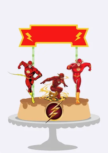 Arquivo de Corte Topo de Bolo Flash PDF