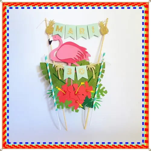 Arquivo de Corte Topo de Bolo Flamingo Studio