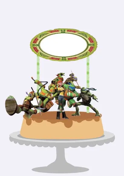 Arquivo de Corte Topo de Bolo Tartaruga Ninja Studio/PDF