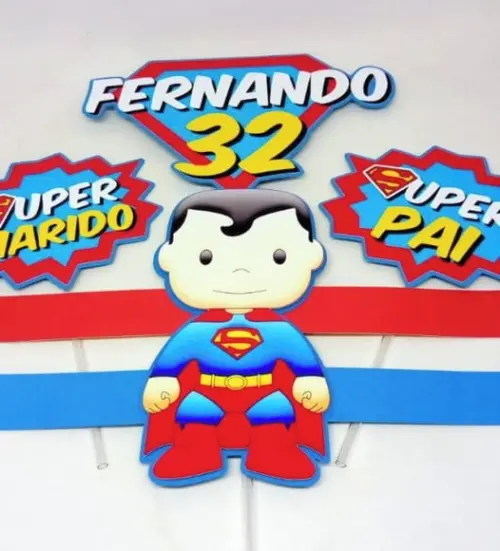 Arquivo de Corte Topo de Bolo Super Pai Super Marido Studio