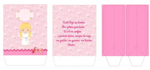Arquivo Digital de corte - Sacola Anjo rosa - Batizado