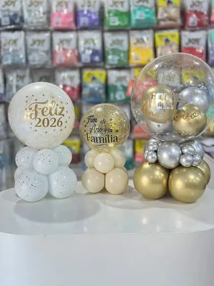 Kit + 50 Artes para Balão Bubble Natal e Ano Novo