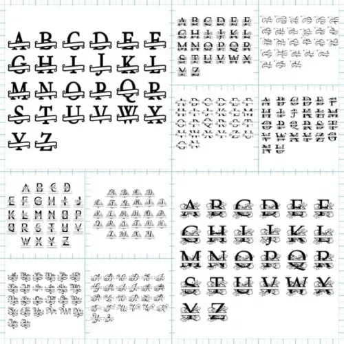 Pack Monogramas para Balão Bubble - Arquivo Digital Studio